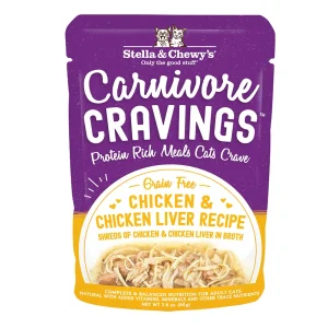Stella & Chewy's Carnivore Cravings Chicken & Chicken Liver Wet Cat Food, 2.8 oz each, Case of 24