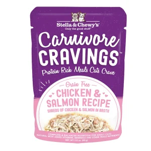 Stella & Chewy's Carnivore Cravings Chicken & Salmon Wet Cat Food, 2.8 oz each, Case of 24