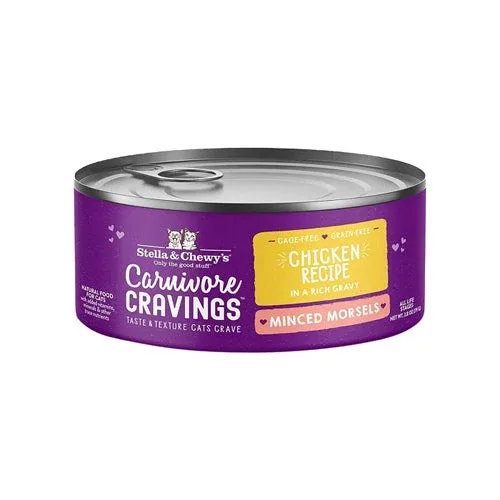 Stella & Chewy's Carnivore Cravings Minced Morsels Chicken Wet Cat Food, 2.8 oz each, Case of 24