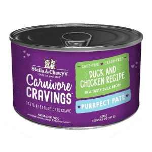 Stella & Chewy's Carnivore Cravings Pate Duck and Chicken Canned Cat Food - 5.2 Oz - Case of 24