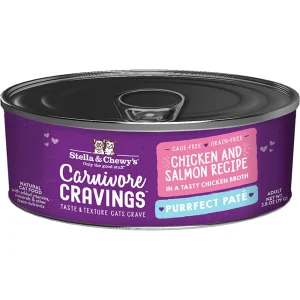 Stella & Chewy's Carnivore Cravings Pate Wet Cat Food - Chicken & Salmon, 2.8 oz each, Case of 24