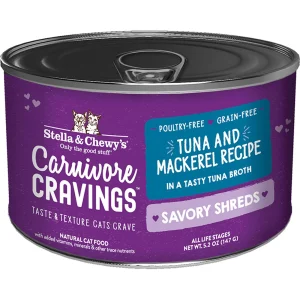 Stella & Chewy's Carnivore Cravings Purrfect Pate Wet Cat Food - Salmon, Tuna & Mackerel, 5.2 oz each, Case of 24