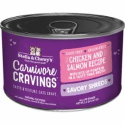 Stella & Chewy's Carnivore Cravings Shredded Chicken Salmon Canned Cat Food - 5.2 Oz - Case of 24