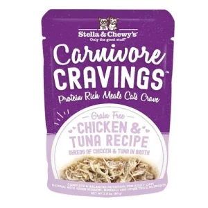 Stella & Chewy's Cat Carnivore Cravings Pate Chicken and Tuna, 2.8 oz each, Case of 24