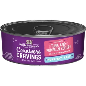 Stella & Chewy's Cat Carnivore Cravings Pate - Wild Caught Tuna Wet Cat Food, 2.8 oz each, Case of 24