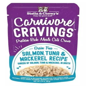Stella & Chewy's Cat Carnivore Cravings Shred Tuna and Mackerel, 2.8 oz each, Case of 24