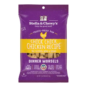 Stella & Chewy's Cat Freeze-Dried Dinner Morsels Chicken, 1 oz each, Case of 8