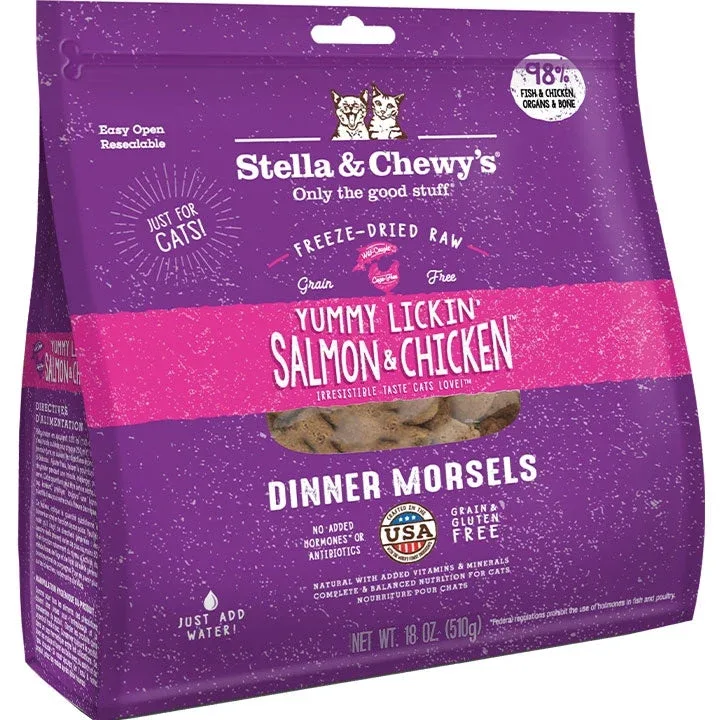Stella & Chewy's Cat Freeze-Dried Dinner Yummy Salmon and Chicken 18 oz