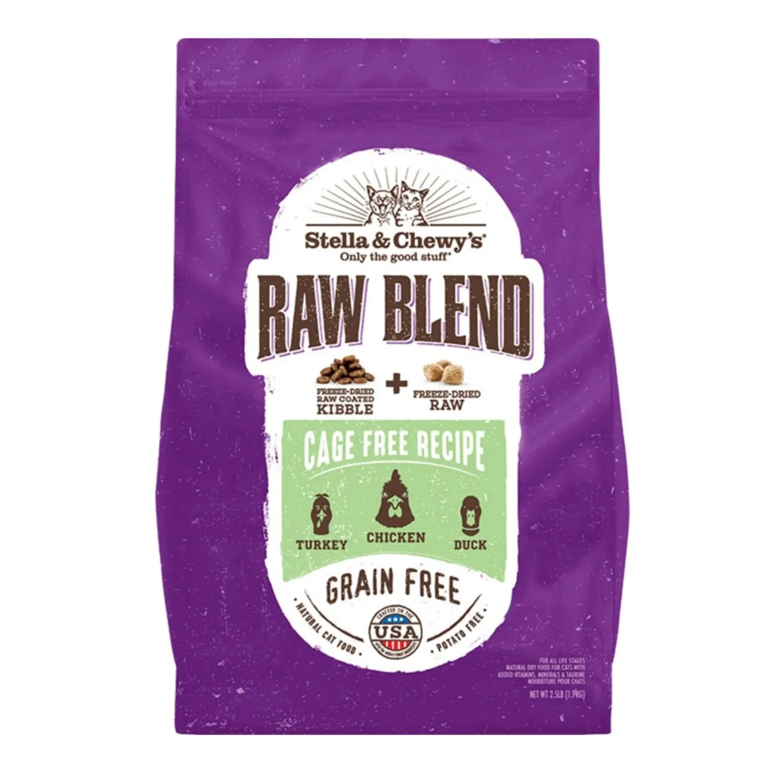 Stella & Chewy's Cat Kibble, Raw Blend Cage -Free Poultry Recipe, 10 lb