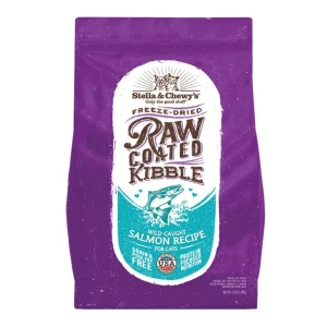 Stella & Chewy's Cat Kibble, Raw Coated Wild -Caught Salmon Recipe, 2.5 lb