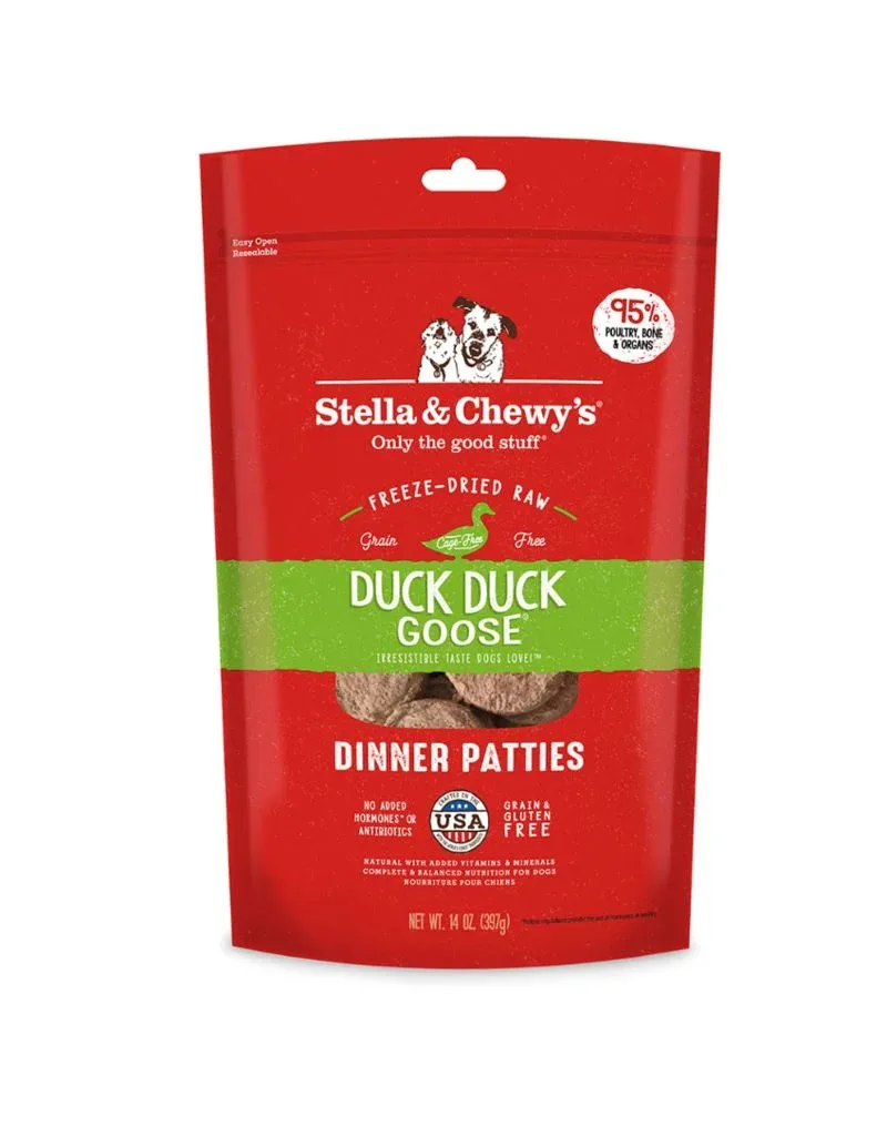 Stella & Chewy's Dinner Patties Duck Freeze-Dried Dog Food - 5.5 Oz