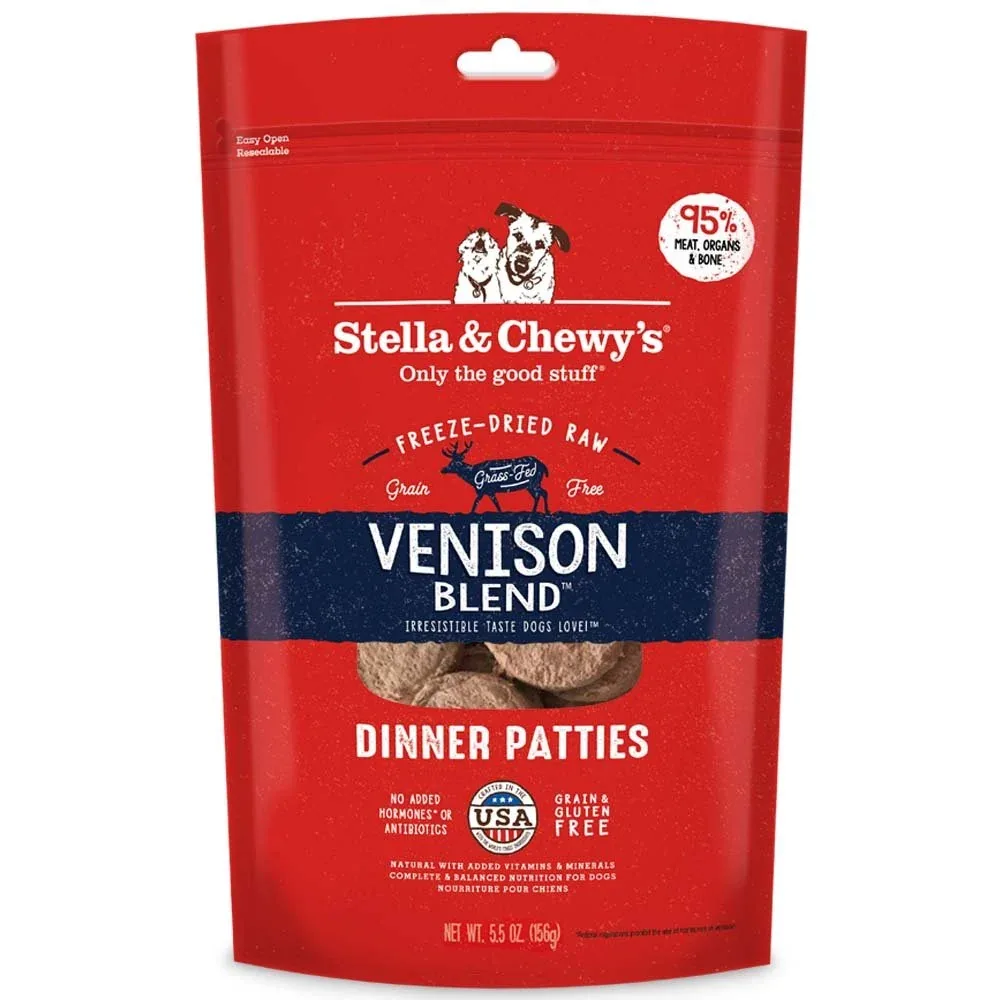 Stella & Chewy's Dinner Patties Venison Freeze-Dried Dog Food - 5.5 Oz