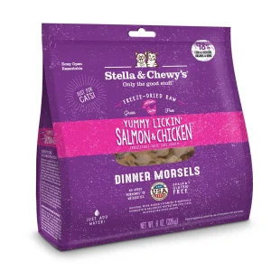 Stella & Chewy's Dinner Yummy Lickin' Salmon Chicken Freeze-Dried Cat Food - 8 Oz