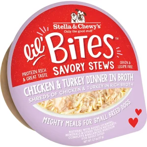 Stella & Chewy's Dog Lil Bites Savory Stew Chicken and Turkey 2.7 oz. 12 ct