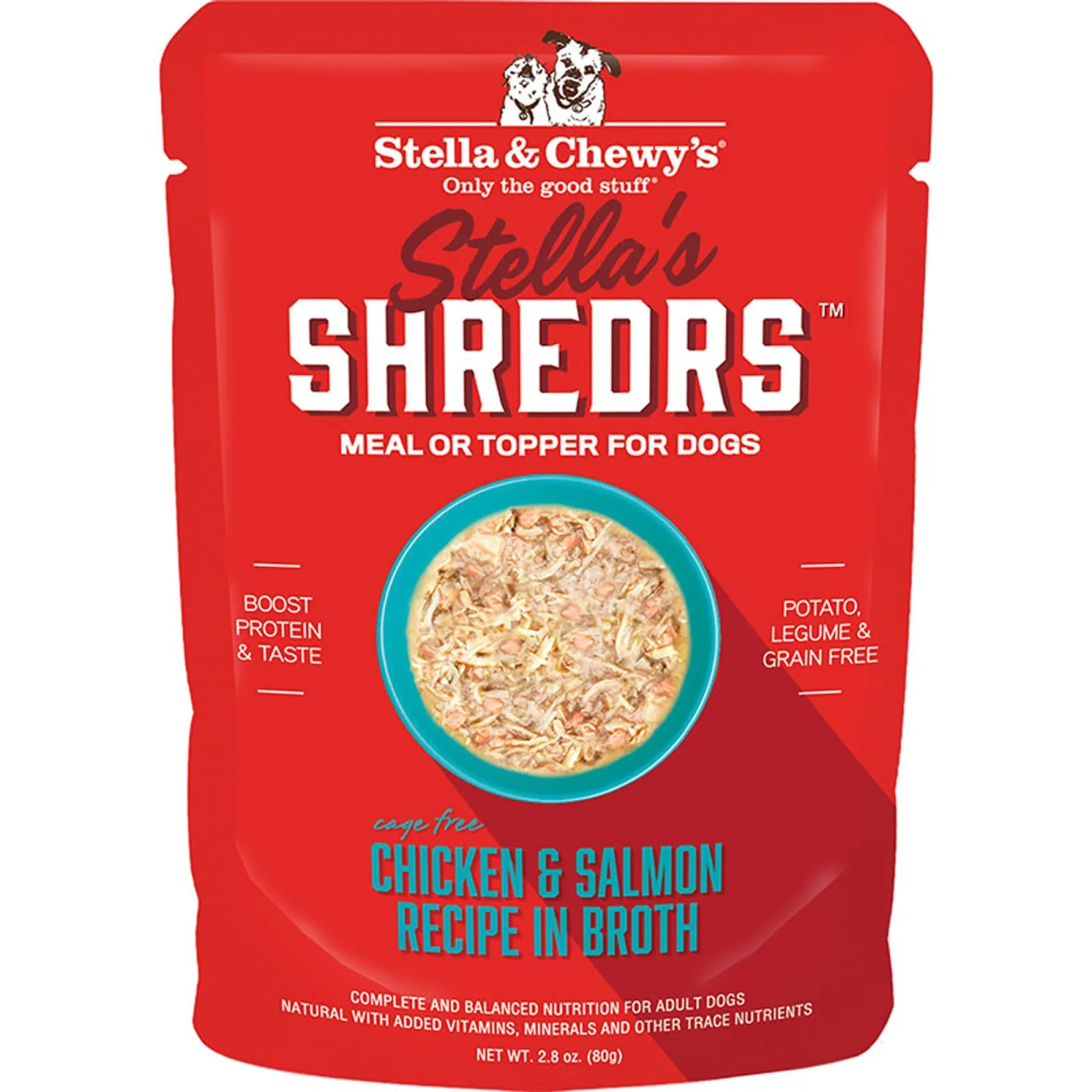 Stella & Chewy's Dog Shredrs Chicken and Salmon 2.8 oz. 24 ct