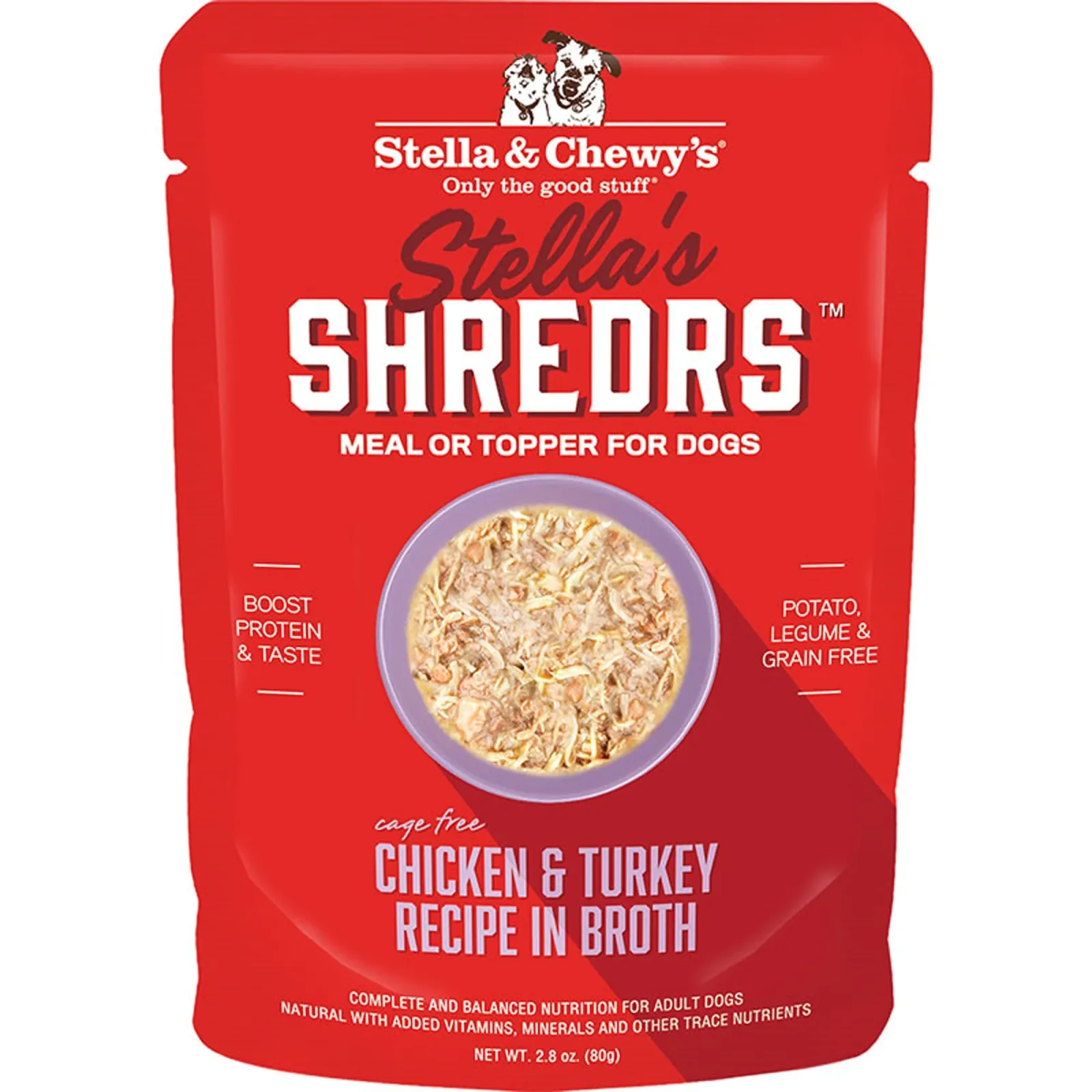 Stella & Chewy's Dog Shredrs Chicken and Turkey 2.8 oz. 24 ct