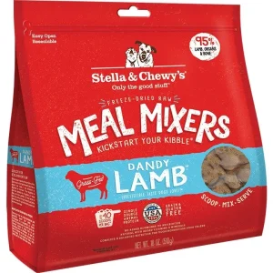 Stella & Chewy's Freeze-Dried Raw Dandy Lamb Meal Mixers Grain-Free Dog Food Topper 18 oz