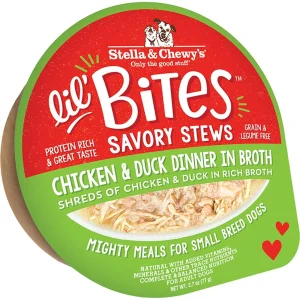 Stella & Chewy's Lil' Bites Stew Chicken Duck Wet Dog Food - 2.7 Oz - Case of 12