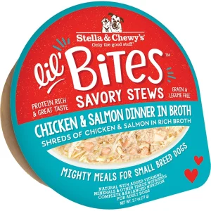 Stella & Chewy's Lil' Bites Stew Chicken Salmon Wet Dog Food - 2.7 Oz - Case of 12