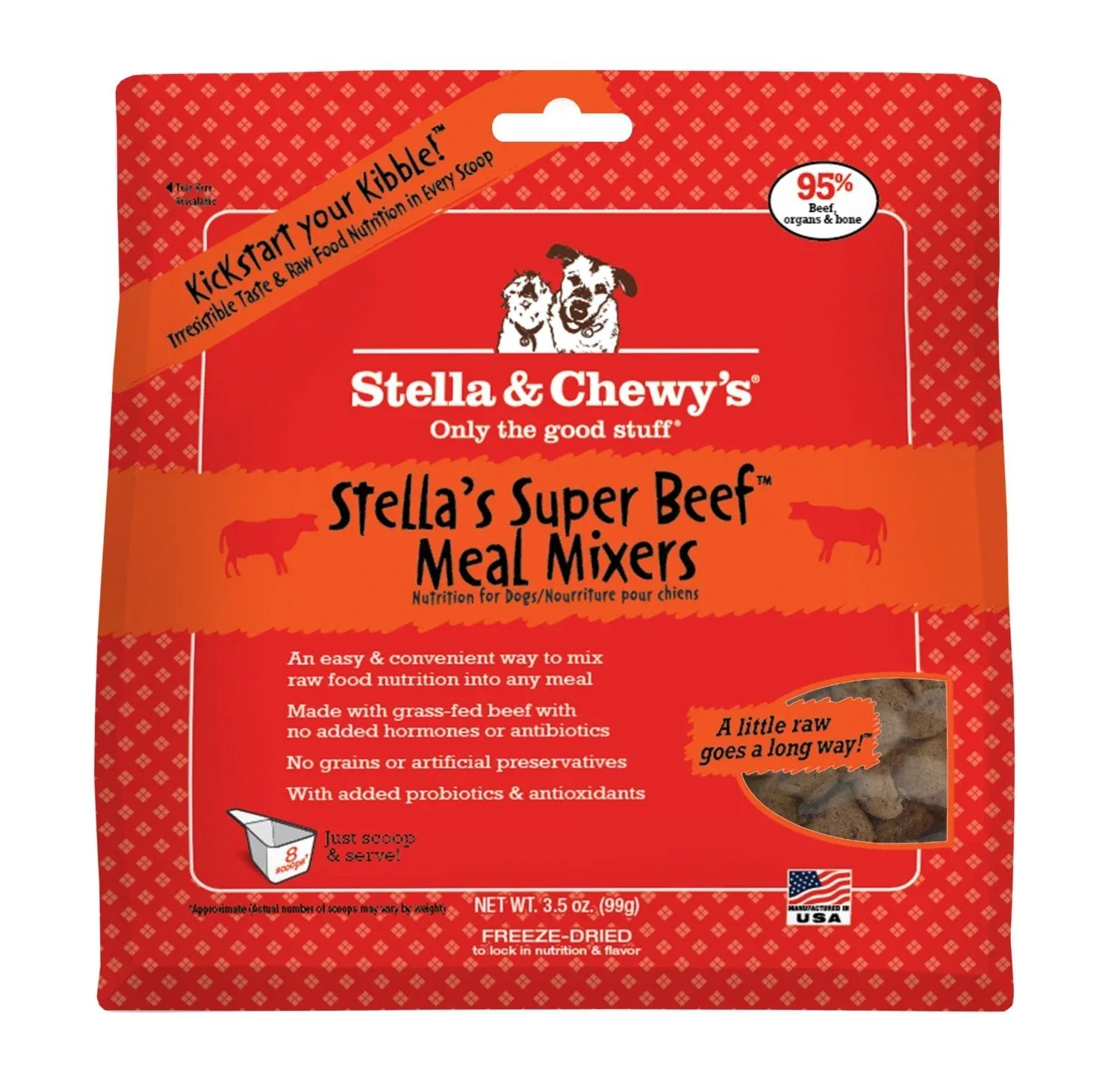 Stella & Chewy's Mixers Beef Freeze-Dried Dog Food - 3.5 Oz