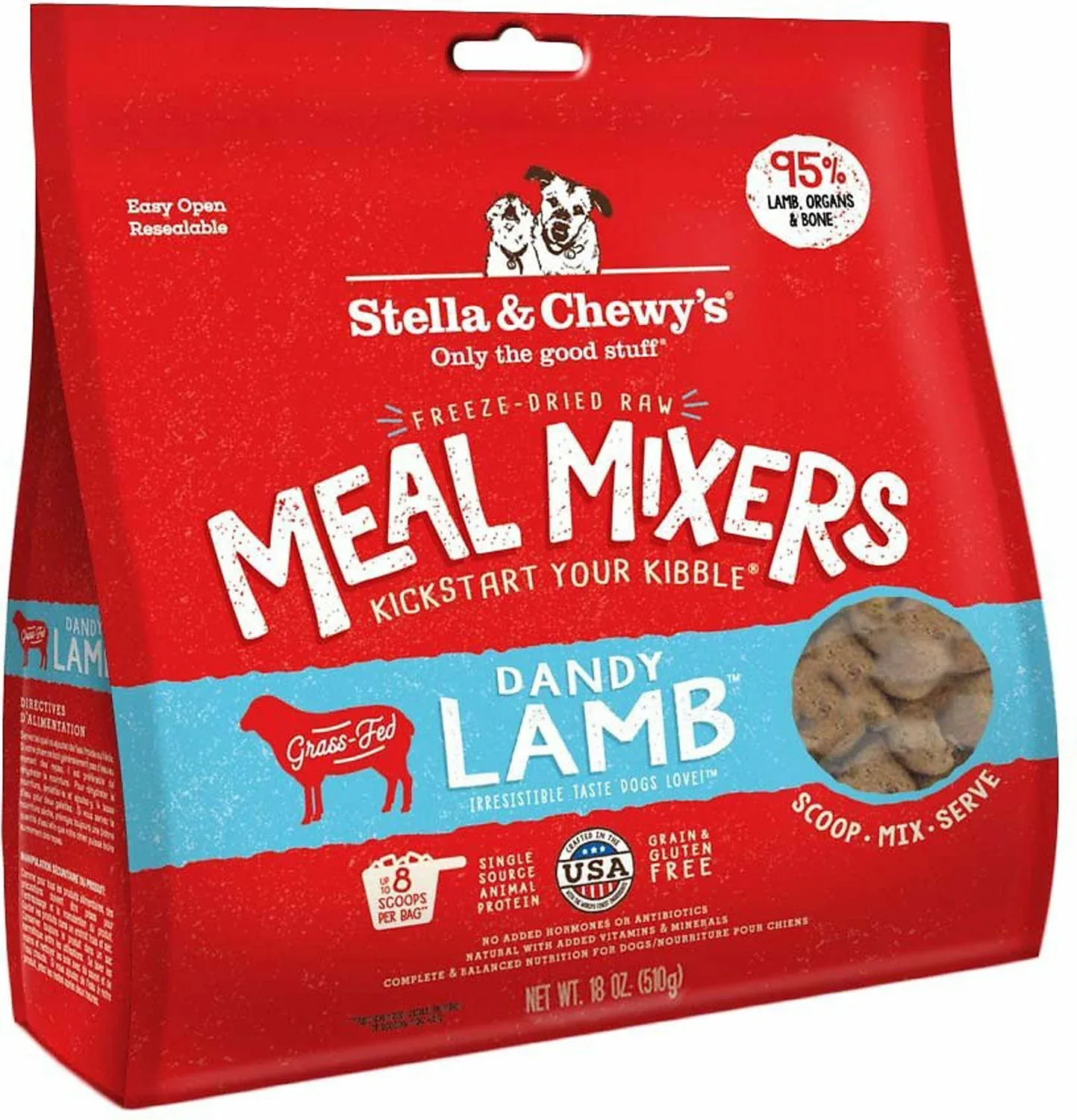 Stella & Chewy's Mixers Lamb Freeze-Dried Dog Food - 18 Oz