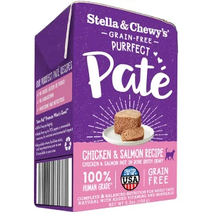 Stella & Chewy's Purrfect Pate Wet Cat Food - Chicken & Salmon, 5.5 oz each, Case of 12