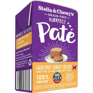 Stella & Chewy's Purrfect Pate Wet Cat Food - Turkey, 5.5 oz each, Case of 12