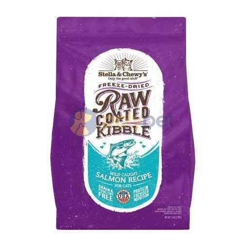 Stella & Chewy's Raw Coated Salmon Dry Cat Food- 5 lbs