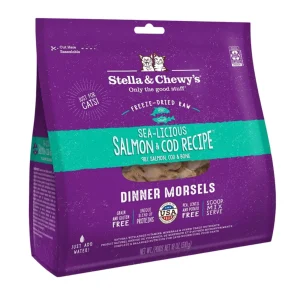 Stella & Chewy's Sea-Licious Freeze-Dried Raw Cat Food - Salmon & Cod, 18 oz