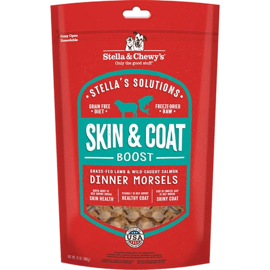 Stella & Chewy's Solutions Skin & Coat Boost Freeze-Dried Raw Cat Food - Duck & Salmon, 7.5 oz