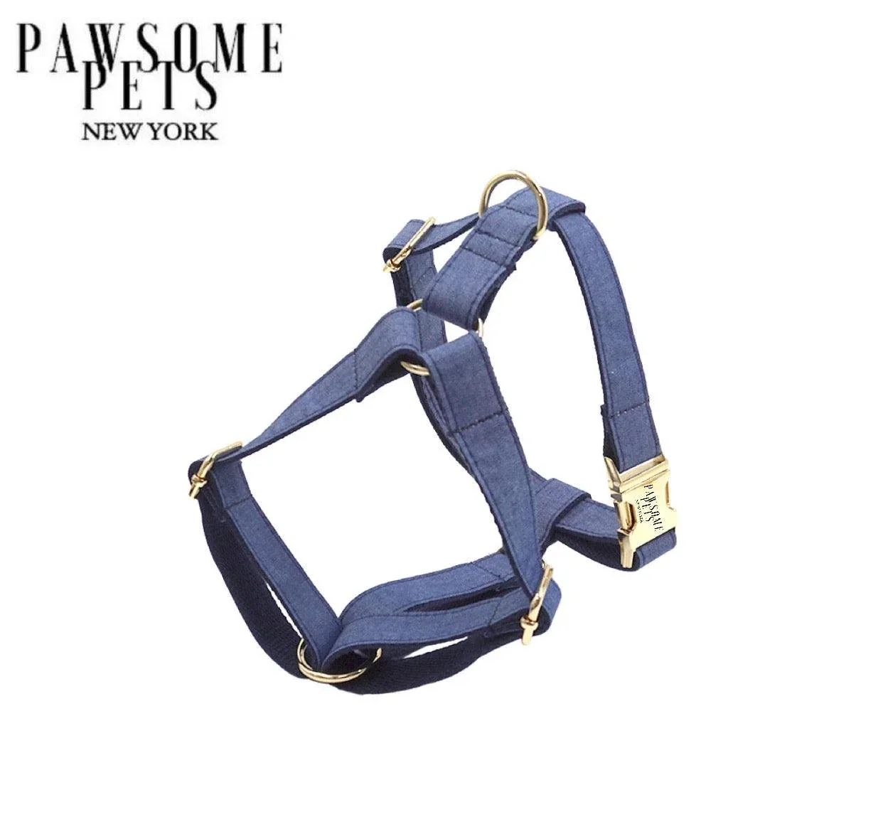 Step-in Dog Harness, Blue Jeans