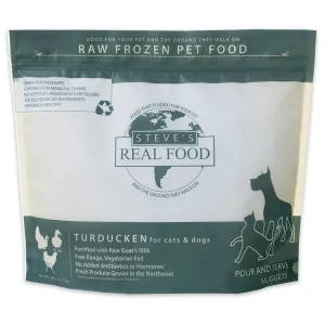 Steve's Real Food Dog and Cat Frozen Turducken Nuggets - 5 lbs