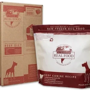 Steve's Real Food Dog Frozen Beef Patties Bulk - 20 lbs