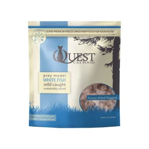 Steve's Real Food Quest Freeze-Dried Whitefish Cat Food Nuggets, 10 oz