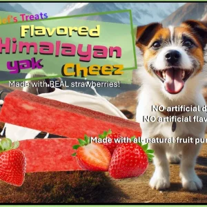 Strawberry Flavored Yak Cheese Chew - made with REAL STRAWBERRY Puree