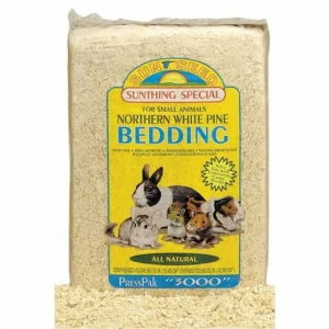 Sun Seed Northern White Pine Bedding for Small Animals, Brown, 2500 cu in