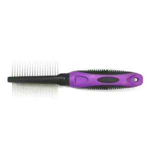 SureGrip Double-Sided Handled Dog Comb, Medium/Coarse