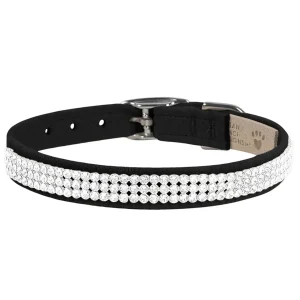 Susan Lanci Designs 3 Row Giltmore Crystals Dog Collar