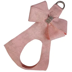 Susan Lanci Designs Puppy Pink Glitzerati Nouveau Bow Step in Dog Harness