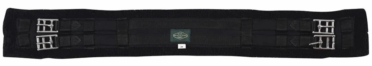 Synthetic Fleece Dressage Girth - Short Girth with Elastic Ends and Roller Buckles - Image 2