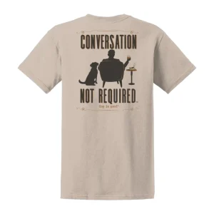 T-shirt: Conversation Not Required, Whiskey (Tan)