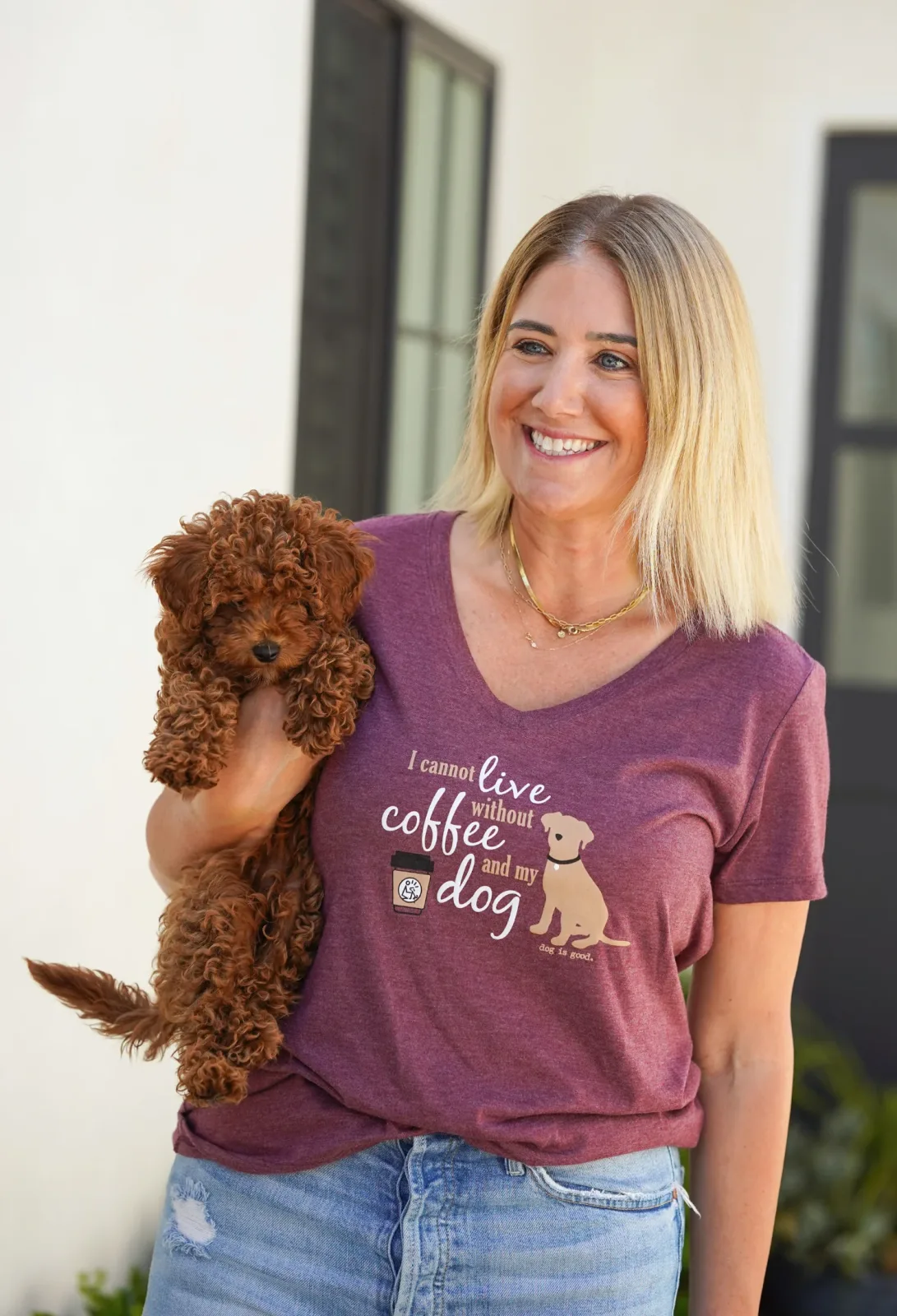 T-shirt: I Cannot Live Without Coffee and My Dog - Image 2