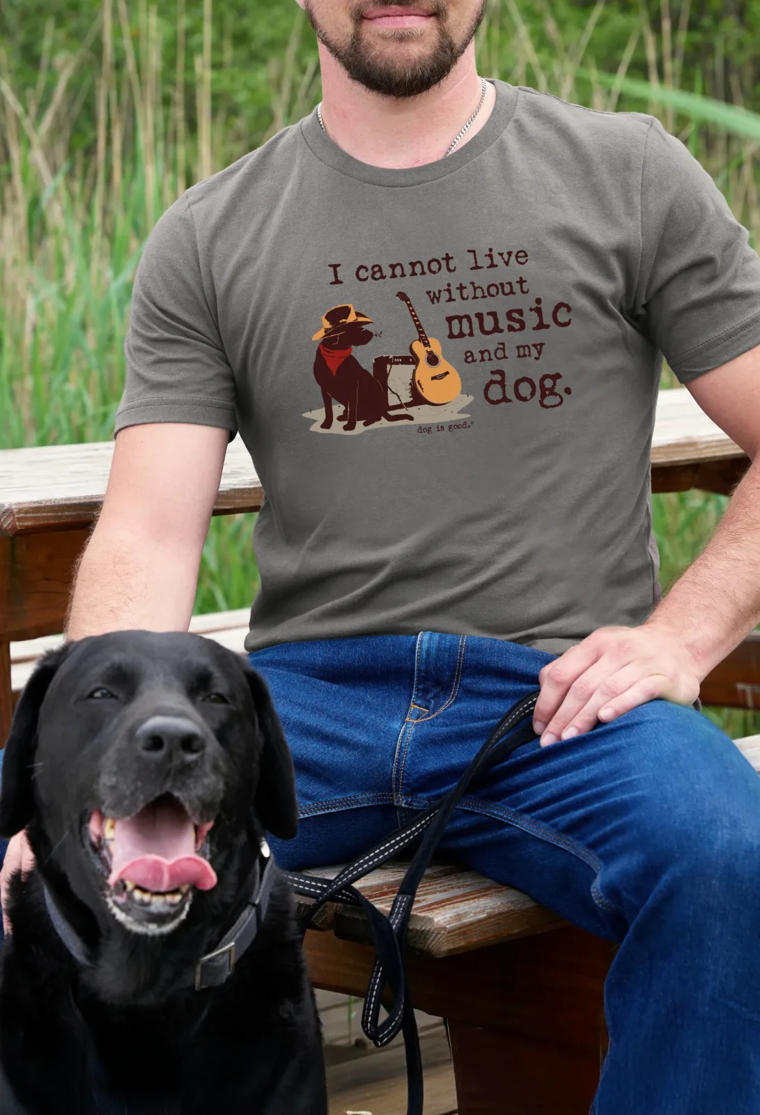T-shirt: Music and My Dog - Image 2