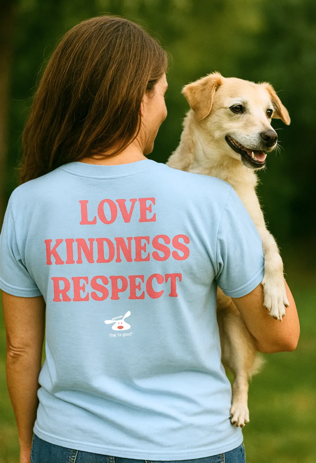T-shirt: Treat People Like Dogs (Light Blue) - Image 2