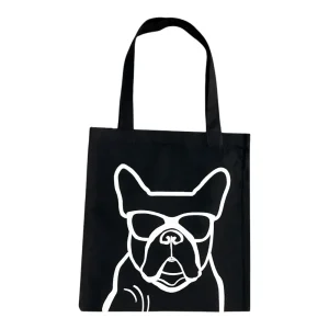Talking Dog Club Dog Face Carry All Tote Bag for Women (Black)