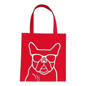 Talking Dog Club Dog Face Carry All Tote Bag for Women (Red)