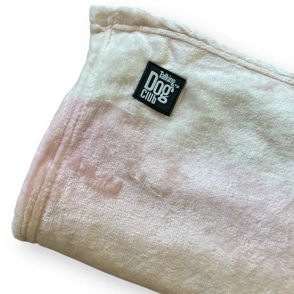 Talking Dog Club Fleece Blanket For Dogs and Cats (Baby Pink) - Image 2