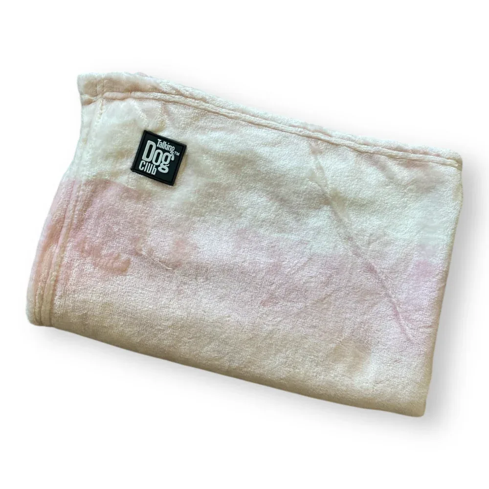 Talking Dog Club Fleece Blanket For Dogs and Cats (Baby Pink)