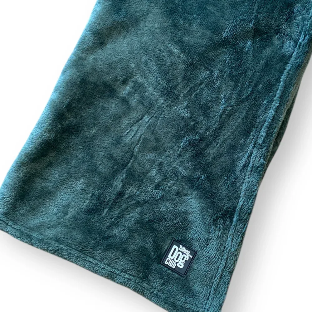 Talking Dog Club Fleece Blanket For Dogs and Cats (Dark Green) - Image 2