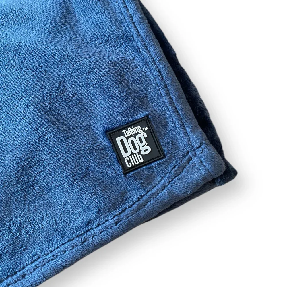 Talking Dog Club Fleece Blanket For Dogs and Cats (Navy Blue) - Image 2